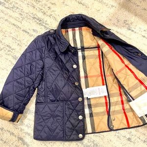 Burberry quilted padded jacket sz 5